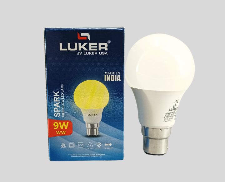 Luker LED 9W Bulb B22 Warm White Light-1